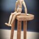 Tripod stool half moon light