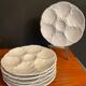 Series of 6 porcelain oyster plates