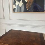 Antique beaded wood side table