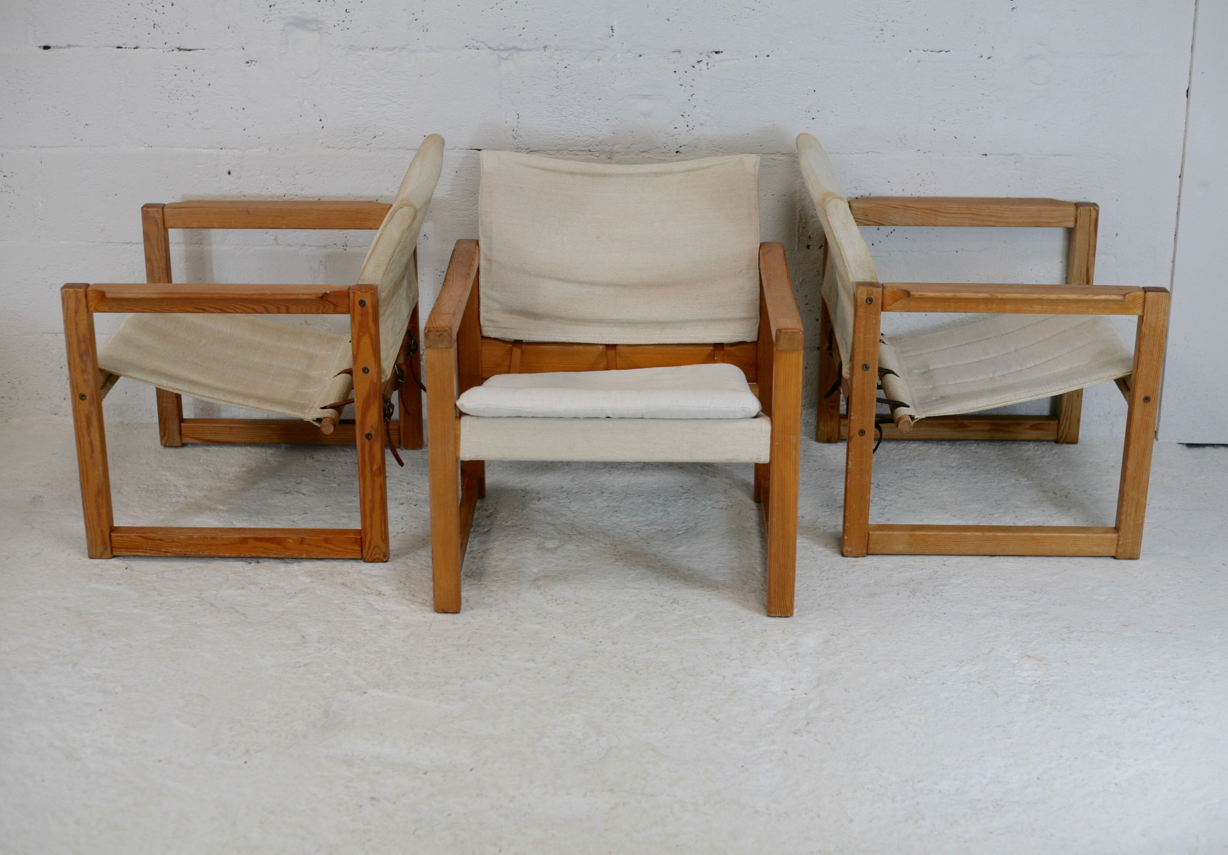 Set of 3 Diana armchairs by Karin Mobring, Ikéa, circa 1970