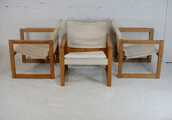 Ensemble de 3 fauteuils Diana de Karin Mobring, Ikéa, circa 1970