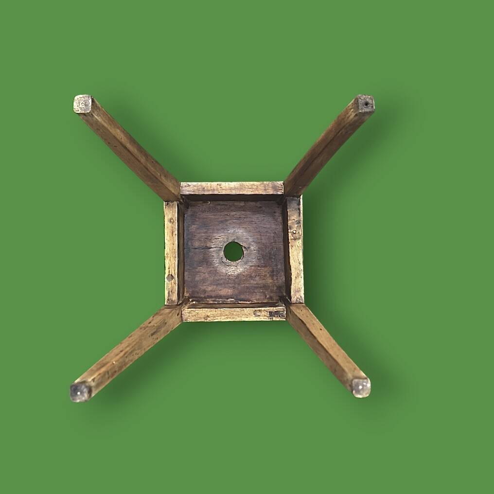 Old rustic wooden stool – handcrafted