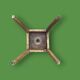 Old rustic wooden stool – handcrafted