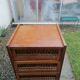Commode chiffonnier en bois et rotin