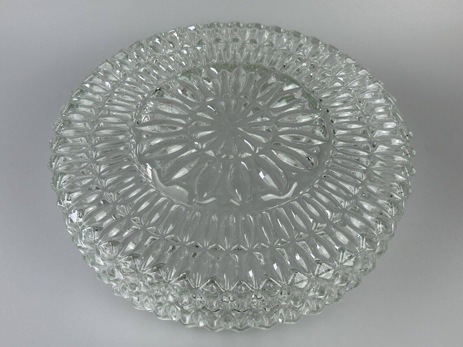 60s 70s ceiling lamp Hustadt Leuchten Germany Plafoniere glass & metal