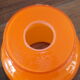 Vintage pendant lamp in orange opaline glass from the 70s