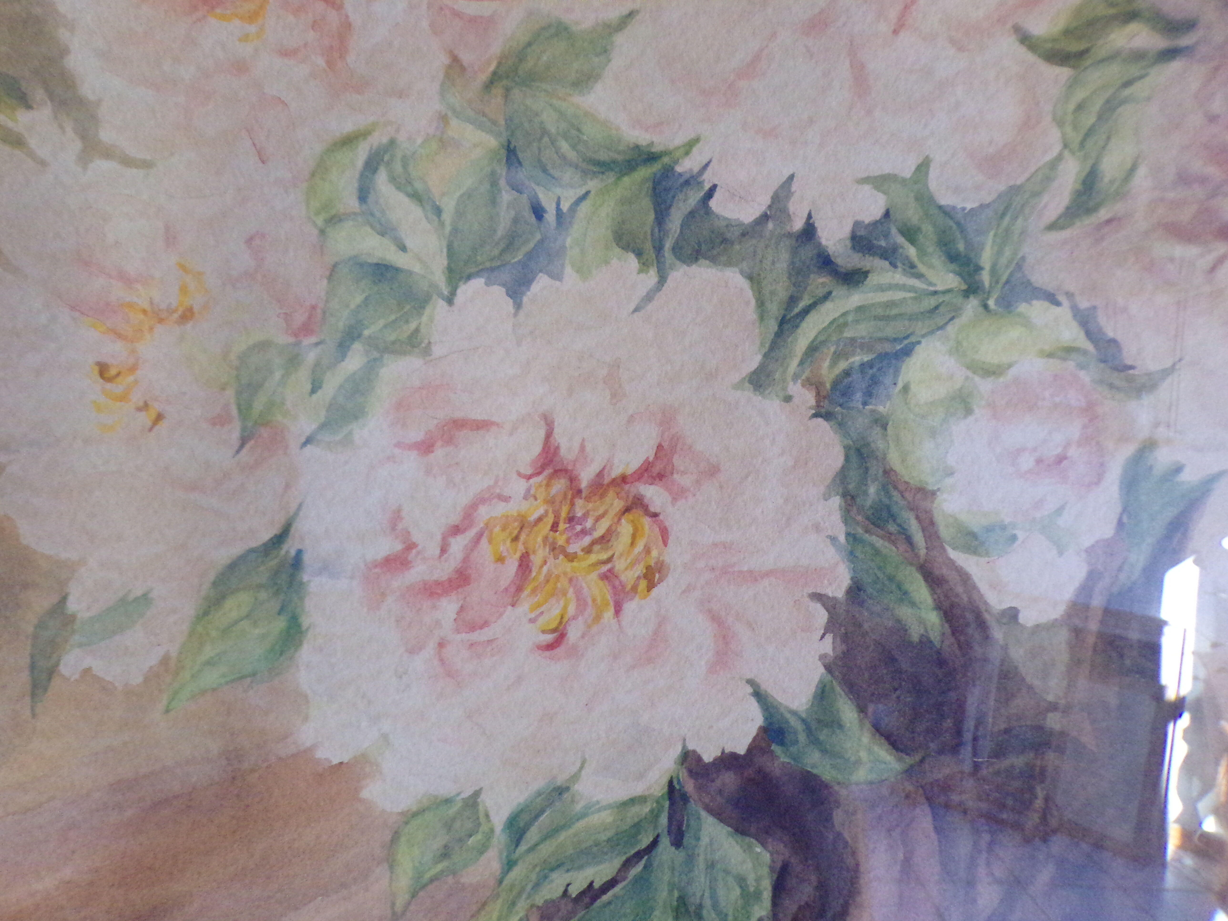 Aquarelle nature morte bouquet de fleurs