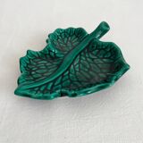 Vallauris green leaf slip bowl