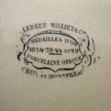 Talking plate Creil and Montereau Lebeuf Millet & Cie