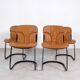 Chaises Willy Rizzo pour Cidue Italie - cuir