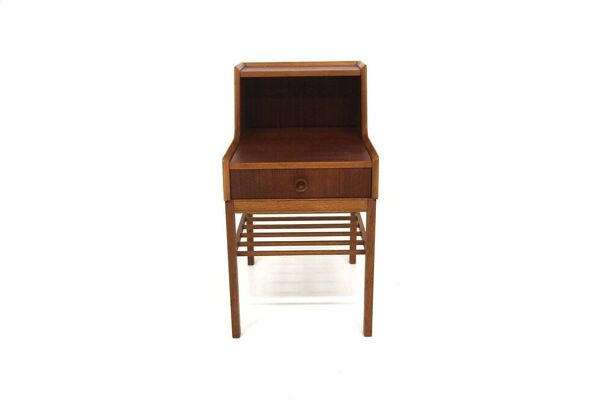 Table de chevet scandinave en teck, Suède, 1960
