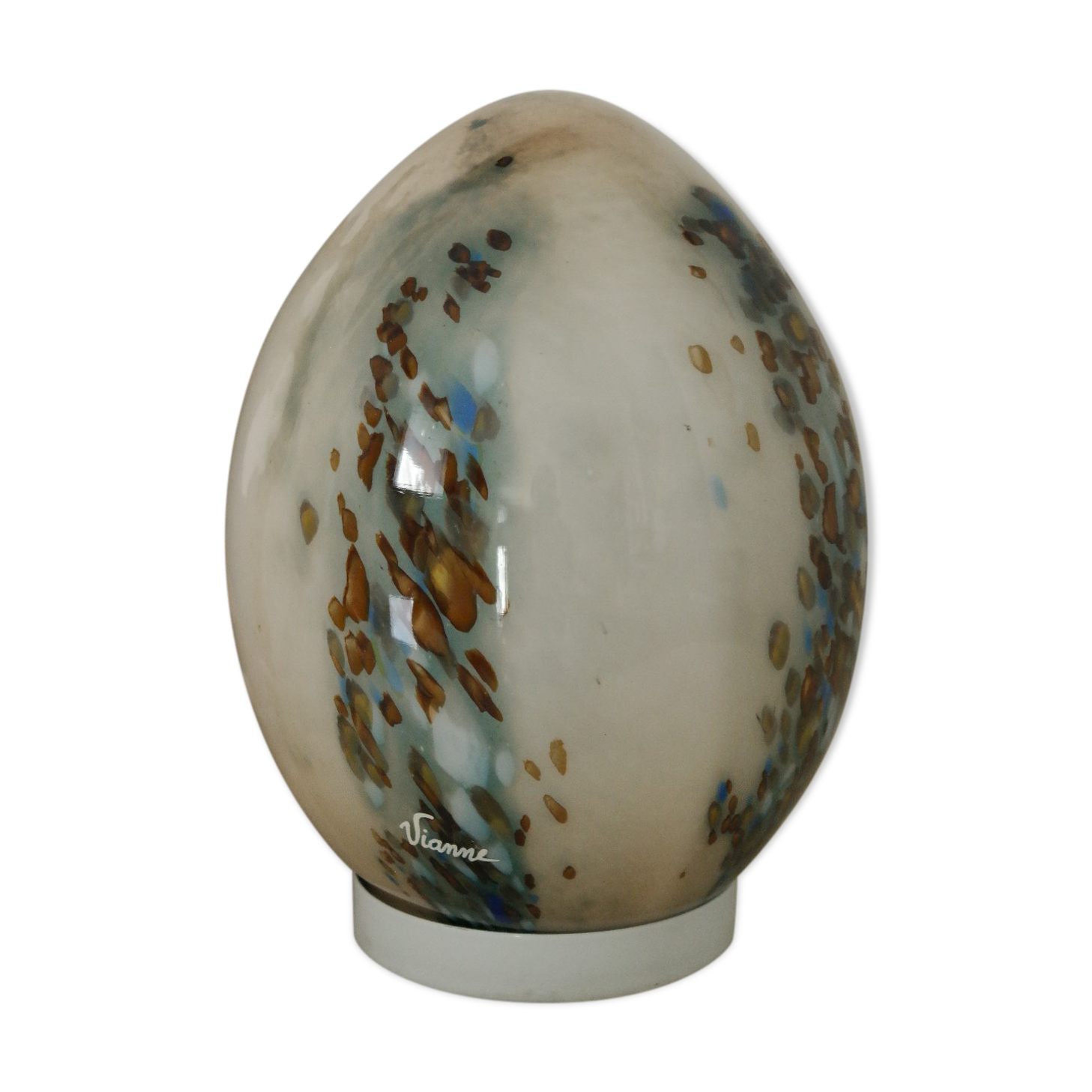 Vintage Vianne glassware opaline egg lamp