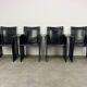 8 style Korium leather chairs in the style of Matteo Grassi
