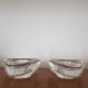 Set of 2 glass candle holders