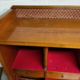 cherry wood secretary with lyre base from the 50s-60s