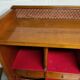cherry wood secretary with lyre base from the 50s-60s