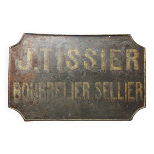 Enseigne commerce XIXème bourrelier