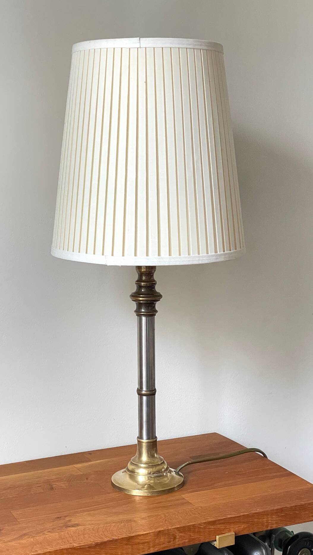 70s Steel and Brass LAMP