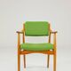 Vintage green wool office chair 1970