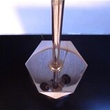 Sculptural Italian chromed metal table lamps, 1960s, Set of 2