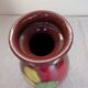 Large glazed ceramic vase with floral decoration – 1970s