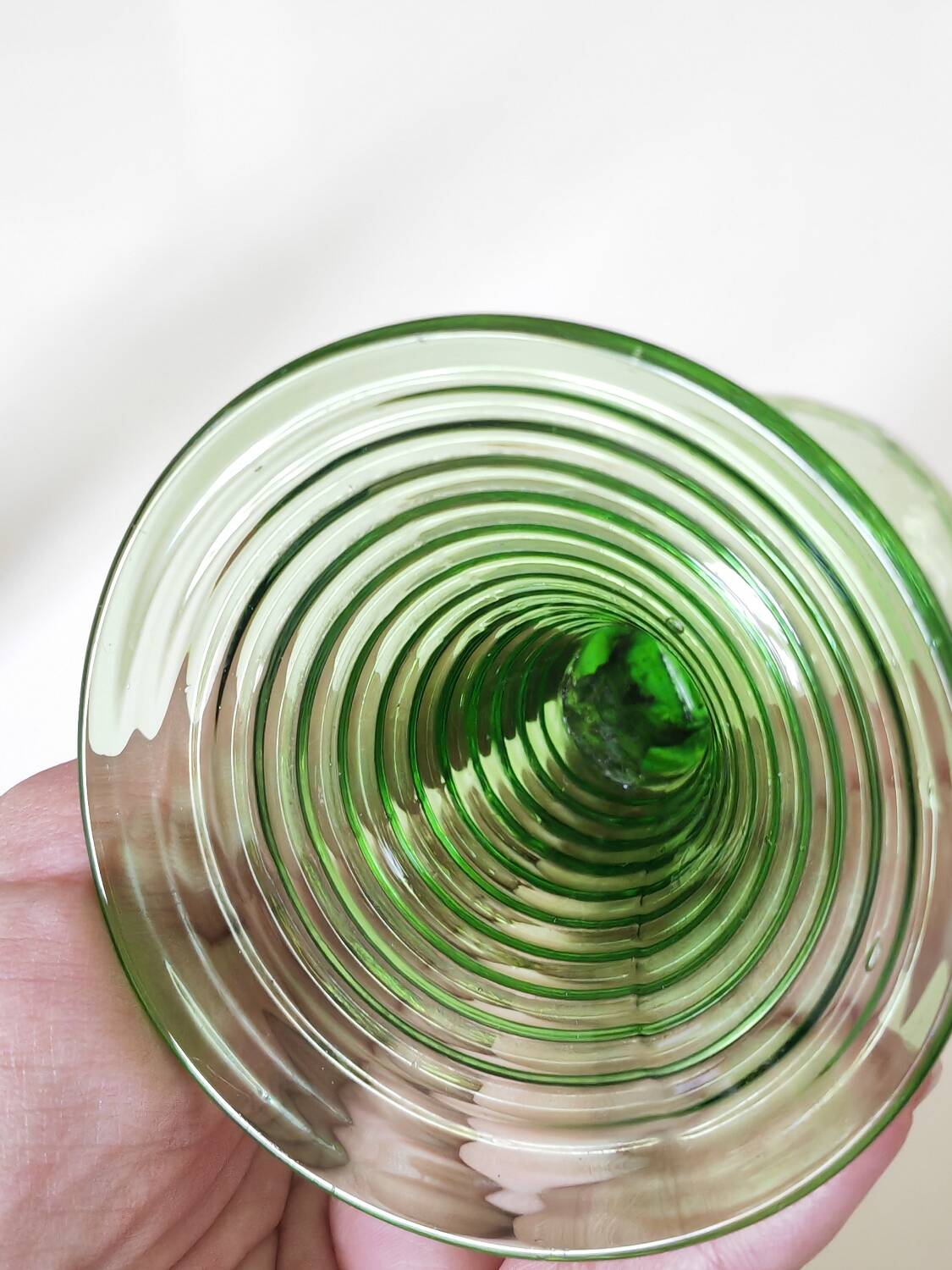 4 Roemer crystal glasses, 19th century