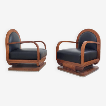 Pair of art deco armchairs