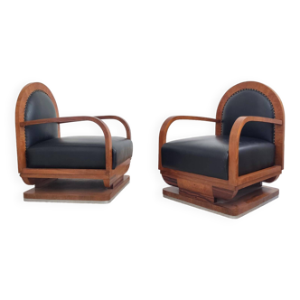 Pair of art deco armchairs