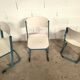 20 Chaises d'école bleues du designer Karl Northheler