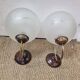 1960s glass globe wall lights
