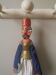 Vintage Middle Eastern decorative wooden puppet hand carved and painted