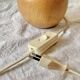 Small vintage side lamp - turned wooden ball