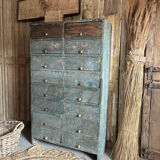 Old patinated flap cabinet