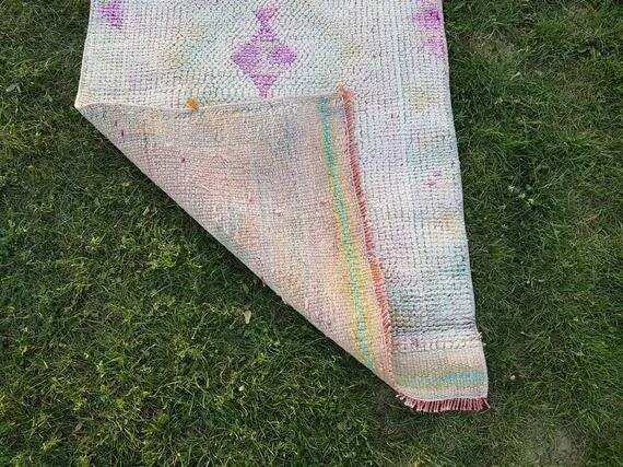 Vintage Turkish hallway rug 78x351 cm