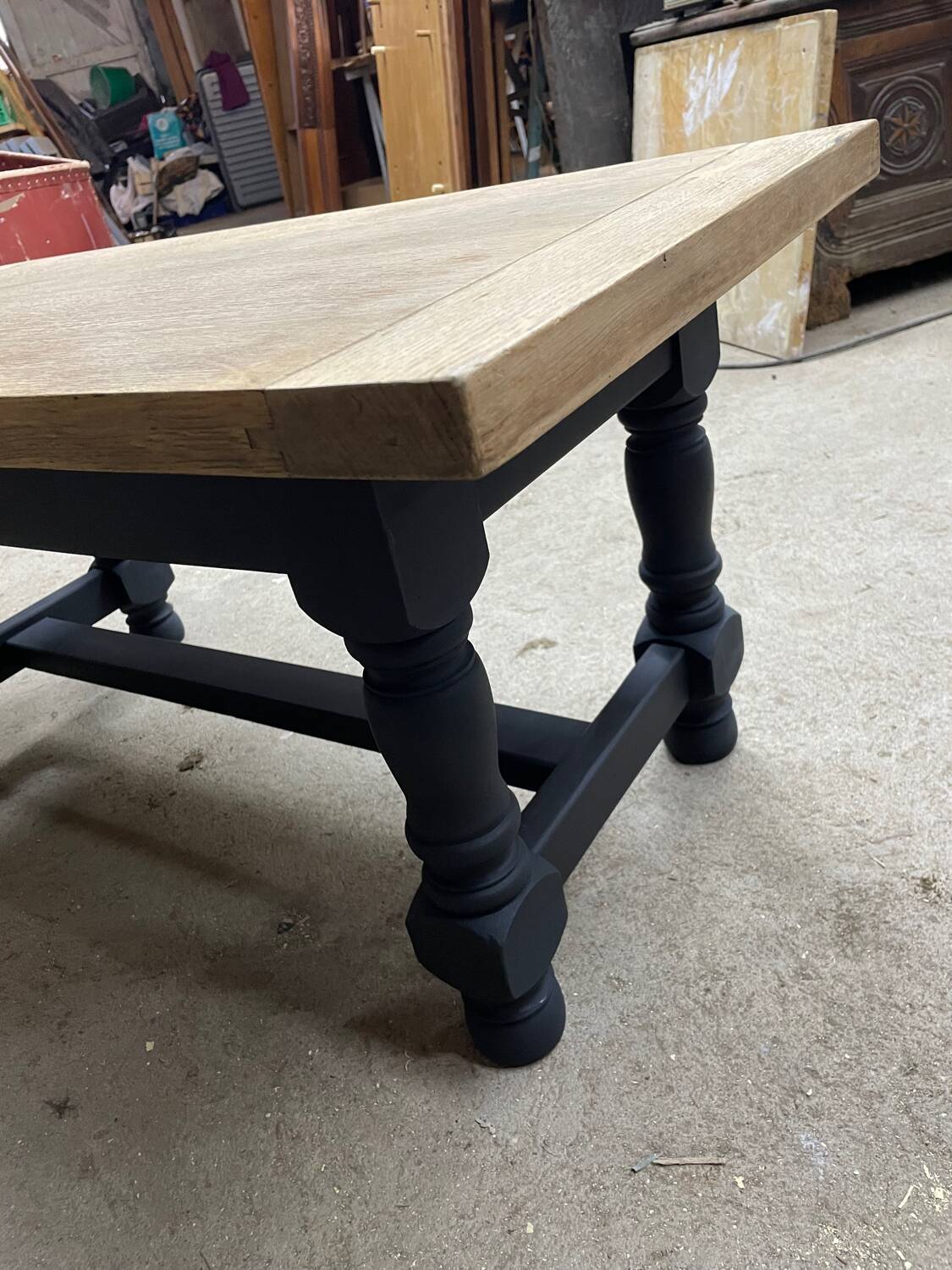 Painted wooden coffee table