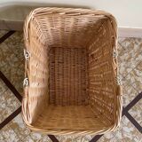 Light beige wicker basket