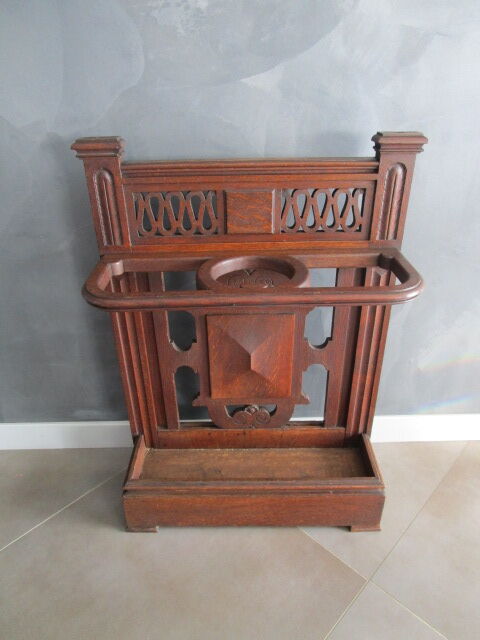 Porte-parapluies ancien en chêne