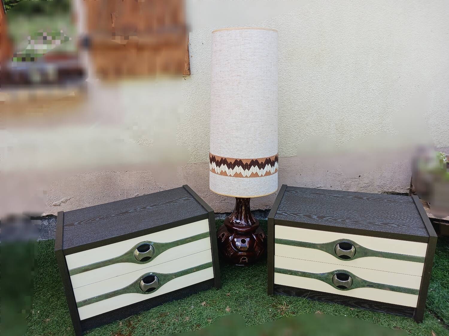 Space Age bedside tables from the 60s/70s.