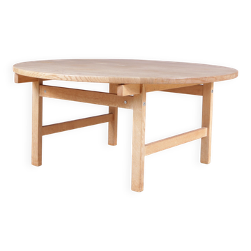 Table basse ronde des années 1960 par H. J. Wegner pour Andreas Tuck Danemark