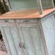 Parisian buffet patine celadon green and bluish grey