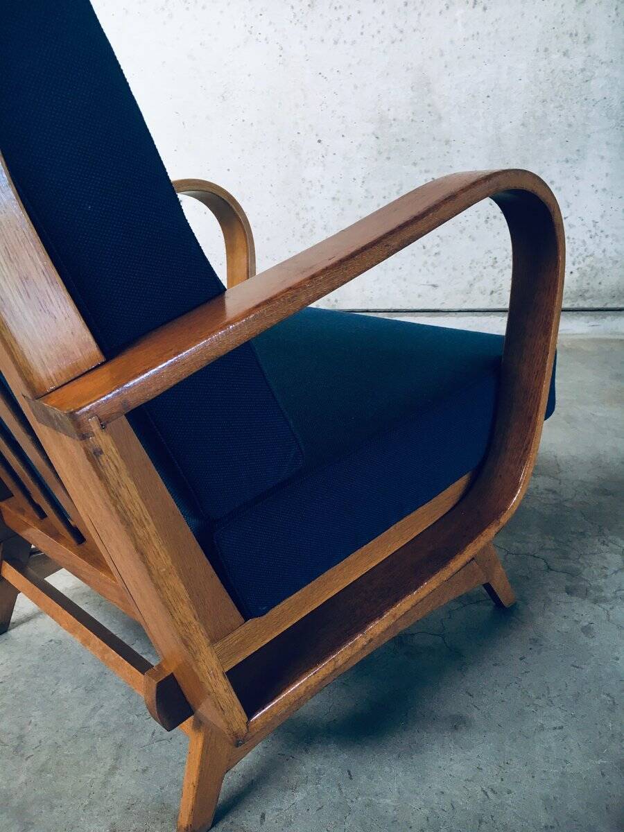 Mid-Century Modern Bentwood Lounge Chairs, Belgium, 1950s, Set of 2