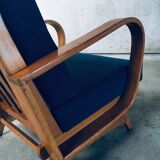 Mid-Century Modern Bentwood Lounge Chairs, Belgium, 1950s, Set of 2