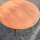 Old dining table wood brass vintage Scandinavian teak