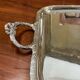 Rectangular tray with LOUIS XVI style handles in silver-plated metal, work from the 1950s