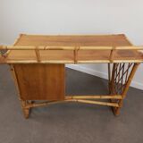 Desk and its rattan chair