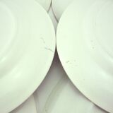 6 dinner plates - Orchies Moulin des Loups France - vintage 50s