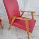 Paire de fauteuils vintage en skaï