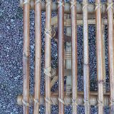 Paire de repose pieds pour fauteuils en rotin vintage