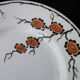 Set of 3 flat plates Terre de fer Moulin des Loups Japanese décor
