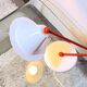 Memphis Milano lamp, red and white, 1980s Italy
